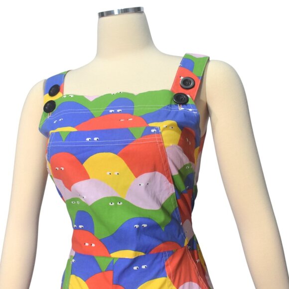 Nooworks Jordan Jumper Rainbow Lumps Lightweight Overalls Sleeveless Jumpsuit XS - Picture 2 of 7